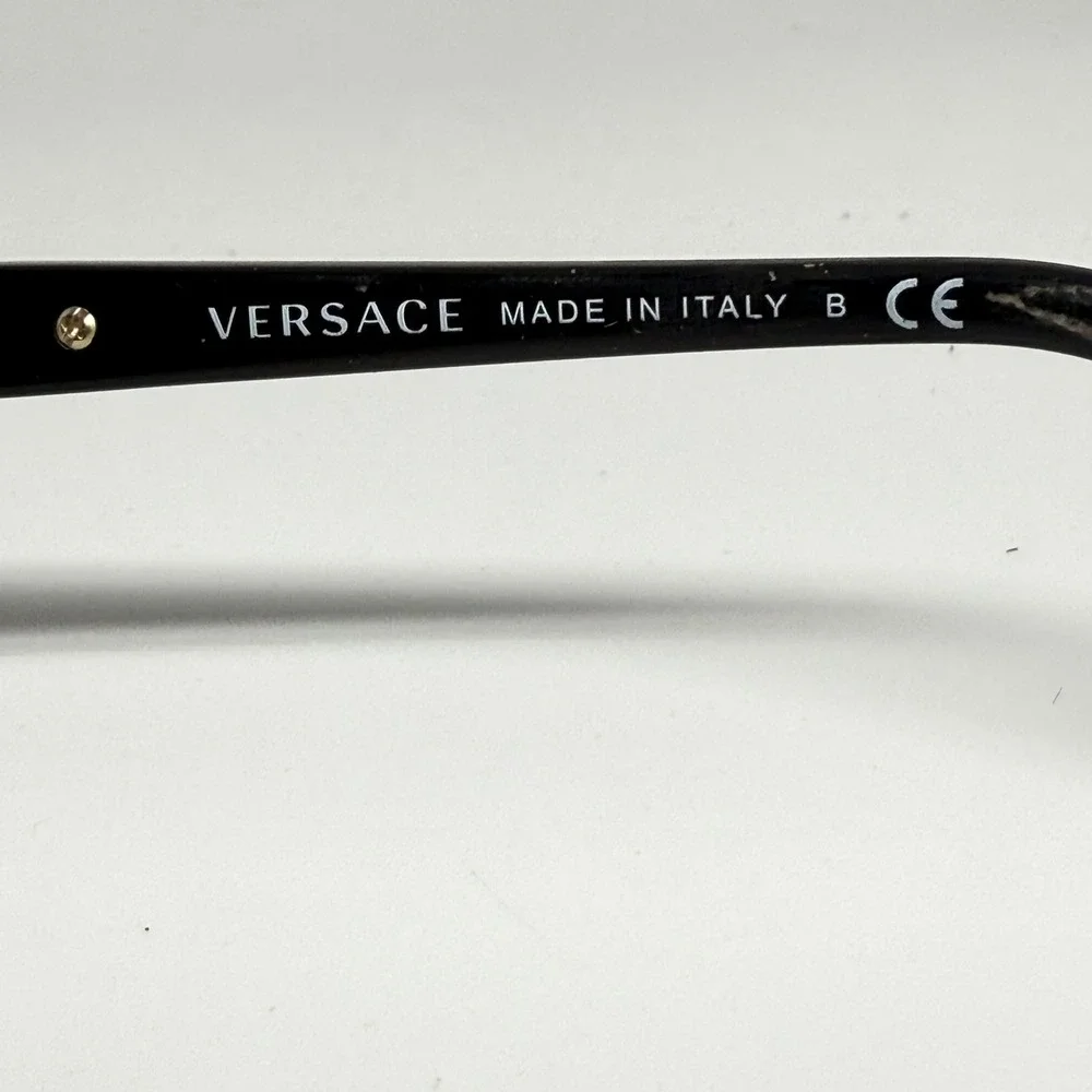 Versace MOD 3219-Q Green Tortoise Cat Eye Eyeglasses Gold Medusa Head 54-17-140